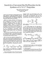 Search for a Convenient One-Pot Procedure for the Synthesis of 2,2’:6’,2”-Terpyridine
